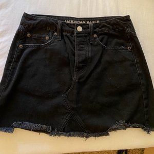 black denim skirt